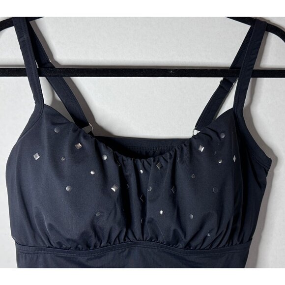 Coco Reef Underwire Bra Size Studded Tankini Top Women's 34DD Beach Vacation - Picture 3 of 9